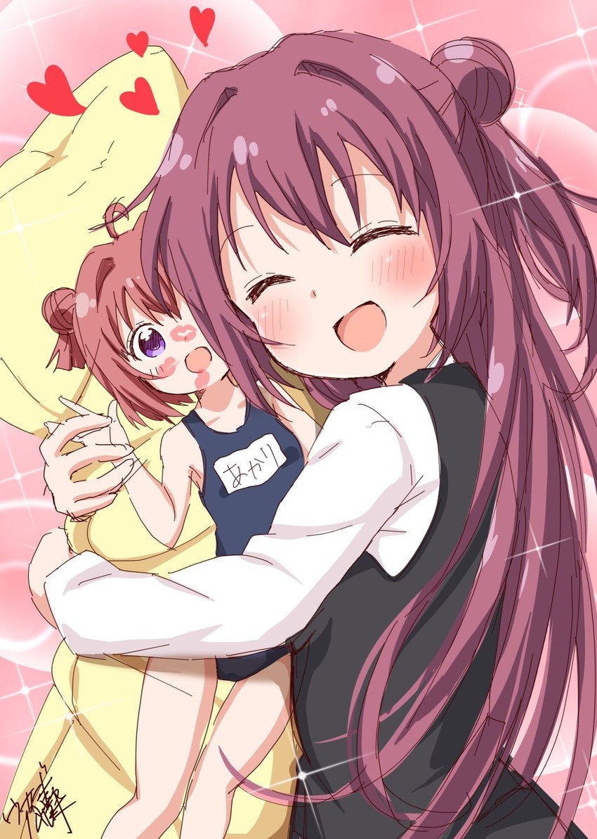 akaza akari and akaza akane (yuruyuri) drawn by usagi_koushaku