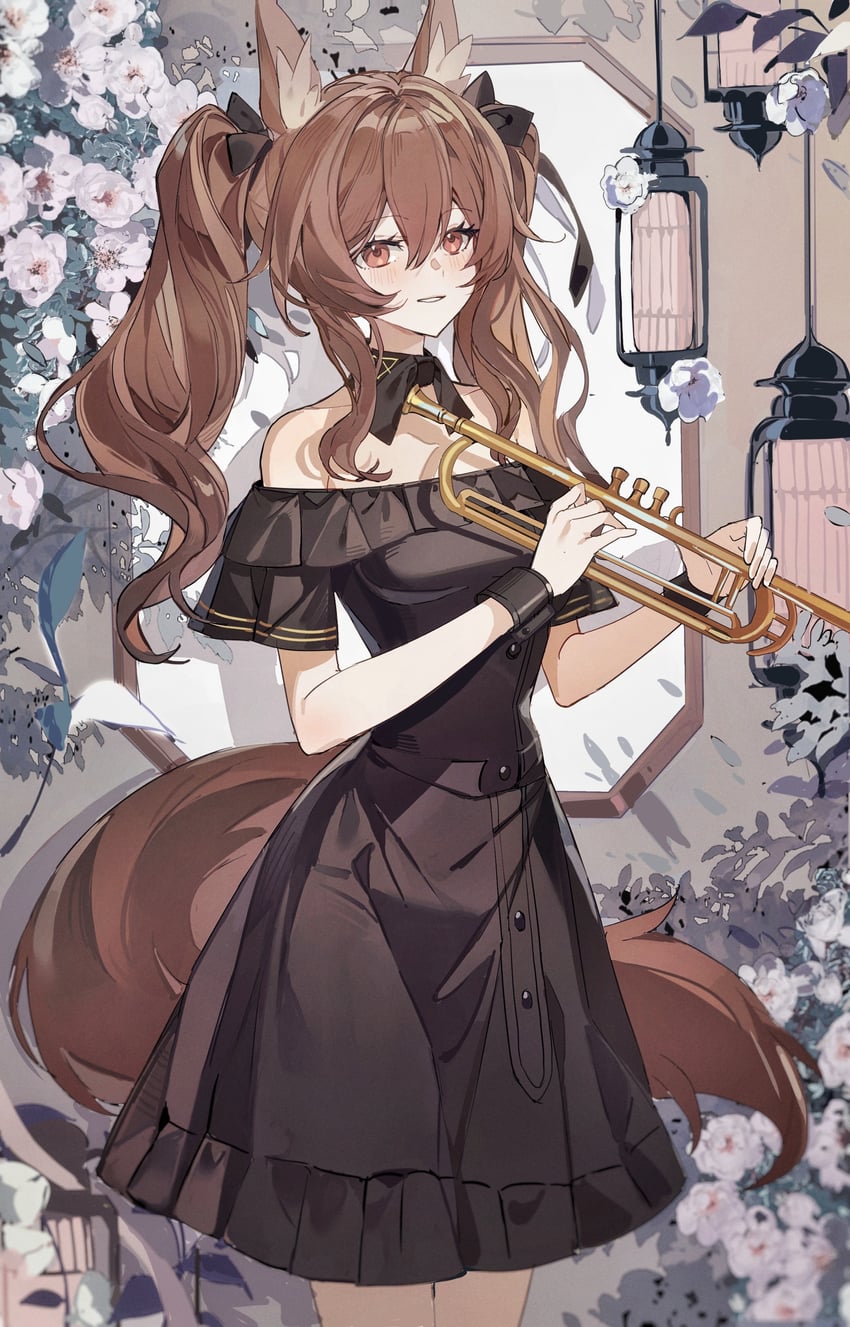 angelina (arknights and 1 more) drawn by poxiao_buff