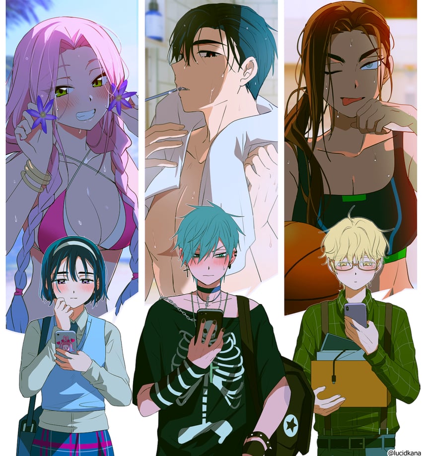 sua, mizi, till, ivan, luka, and 1 more (alien stage) drawn by lucidkana