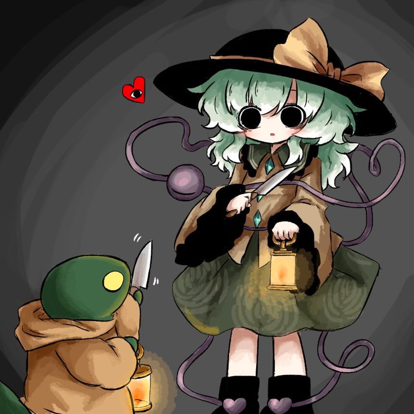 komeiji koishi and tonberry (touhou and 1 more) drawn by heripantomorrow