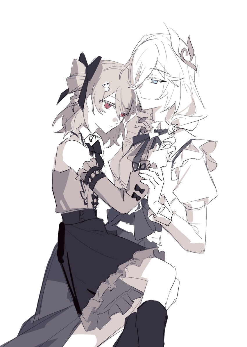 misteln schariac and prometheus (honkai and 1 more) drawn by tcuafter