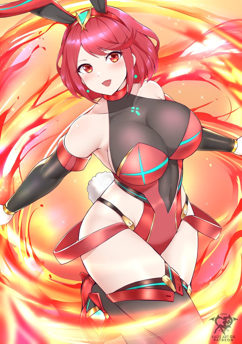 pyra (xenoblade chronicles and 1 more) drawn by kaos_art