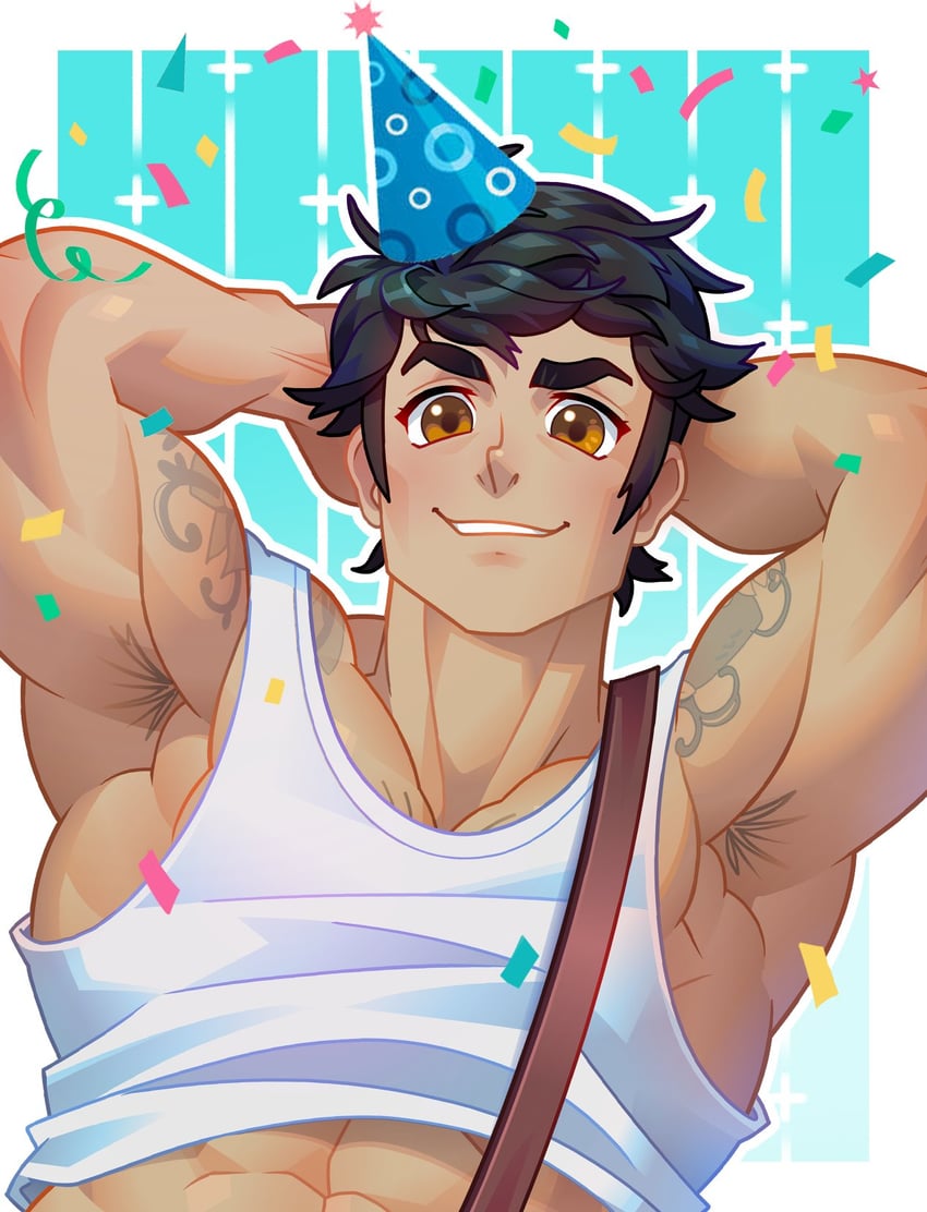 garret (blush blush) drawn by sad_panda_studios