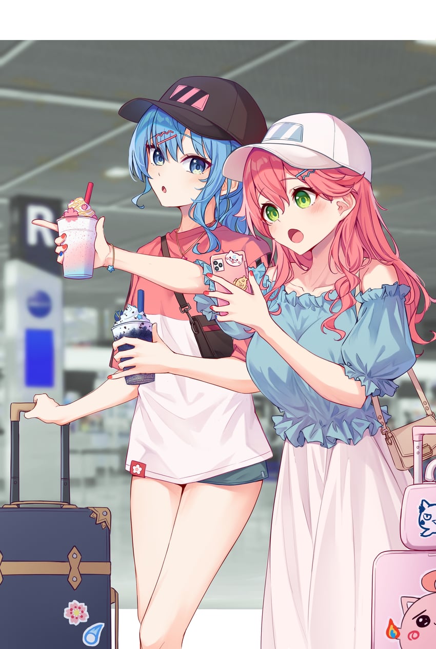 hoshimachi suisei, sakura miko, 35p, maguchi, and takoyaki (hololive) drawn by tang-du