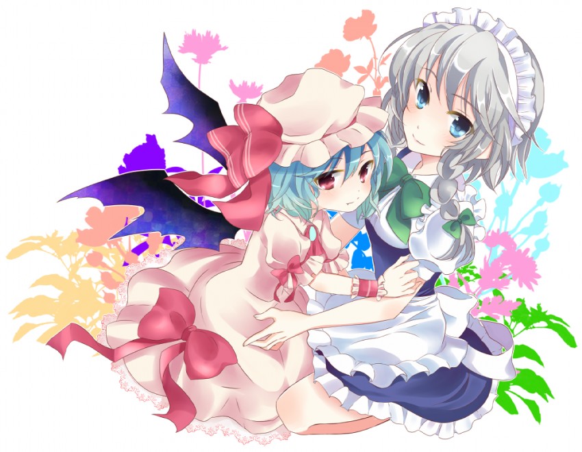 remilia scarlet and izayoi sakuya (touhou) drawn by mike_(mikenekotei)
