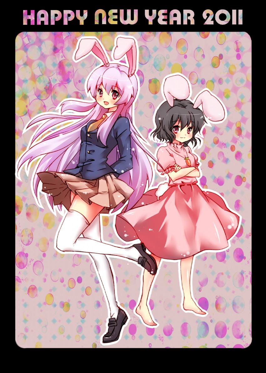 reisen udongein inaba and inaba tewi (touhou) drawn by chako_(chakoxxx)