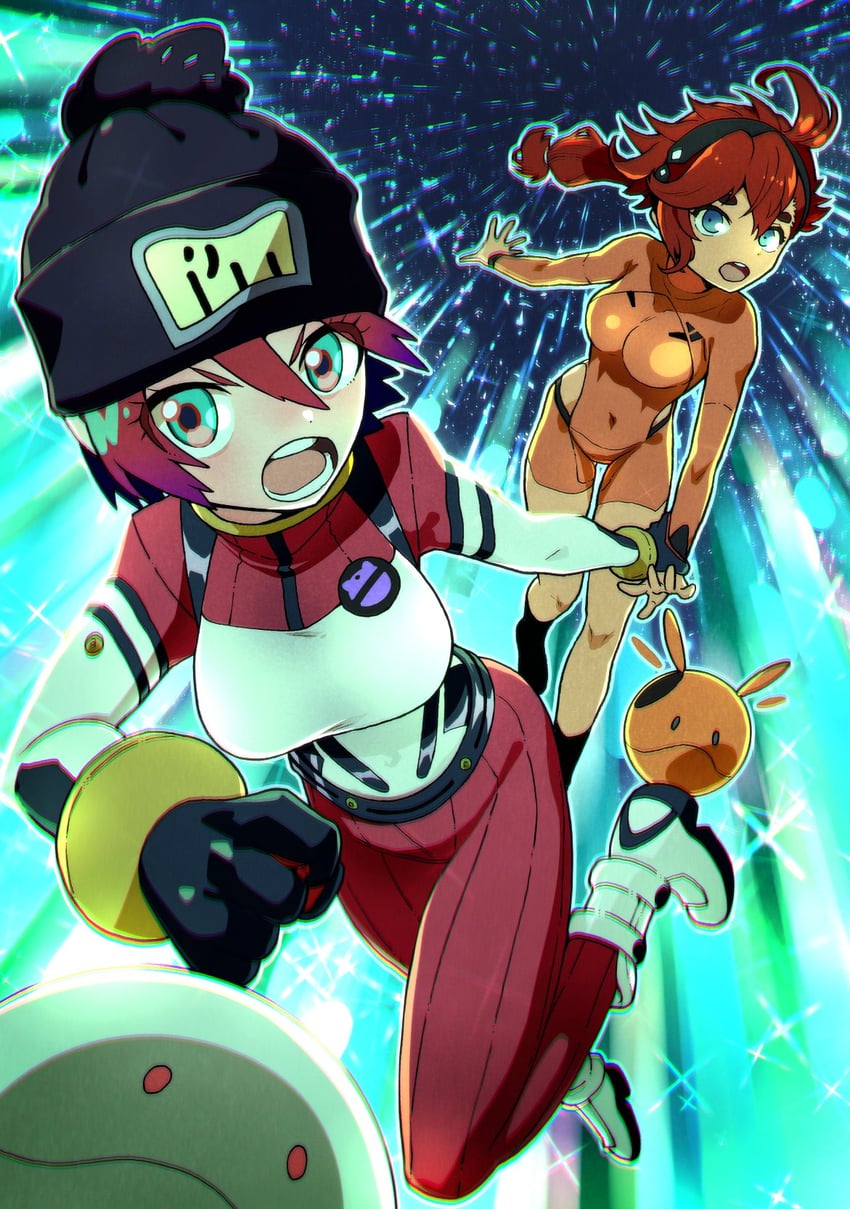 suletta mercury, amate yuzuriha, and haro (gundam and 2 more) drawn by kanashimiojisan