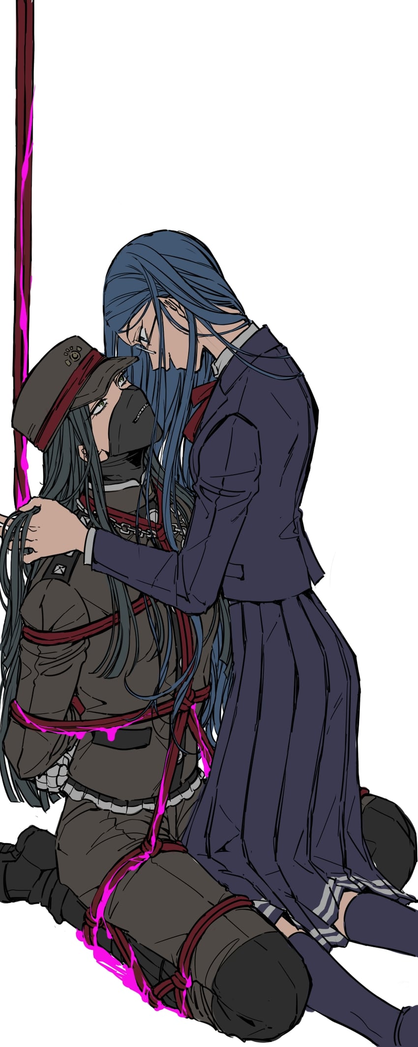 shirogane tsumugi and shinguji korekiyo (danganronpa and 1 more) drawn by usukuchi_(hagi)