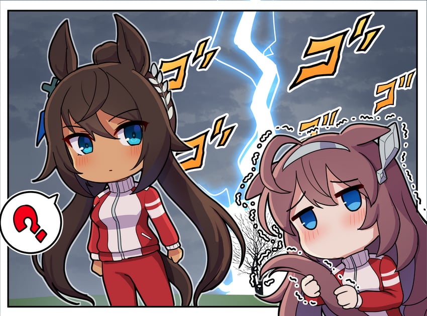 mihono bourbon and symboli kris s (umamusume and 1 more) drawn by takiki