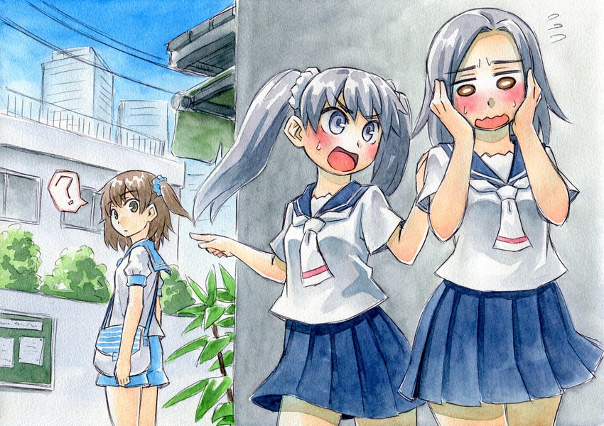 tama, kominato ruuko, and iona (wixoss and 1 more) drawn by kawachi_koorogi