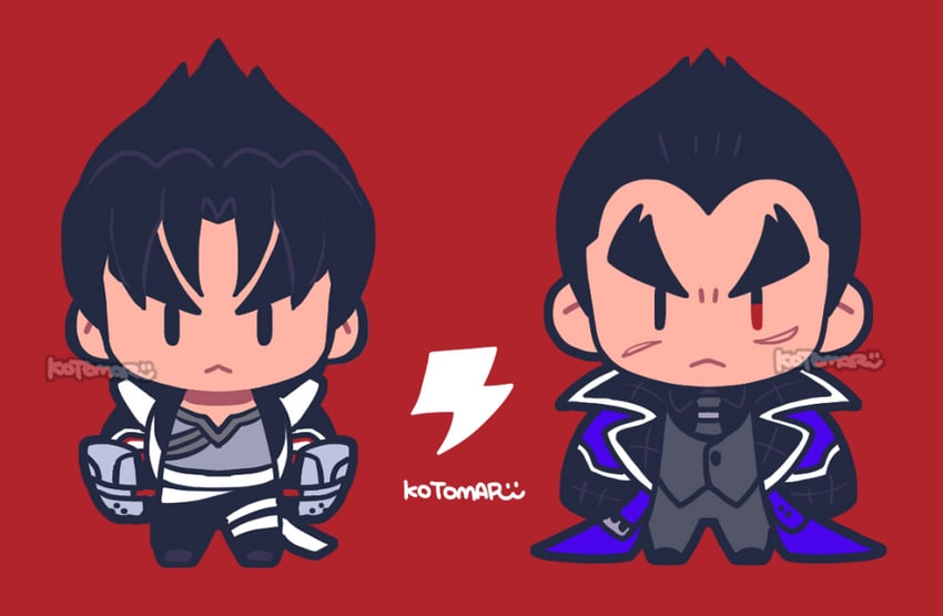 kazama jin and mishima kazuya (tekken) drawn by kotorai