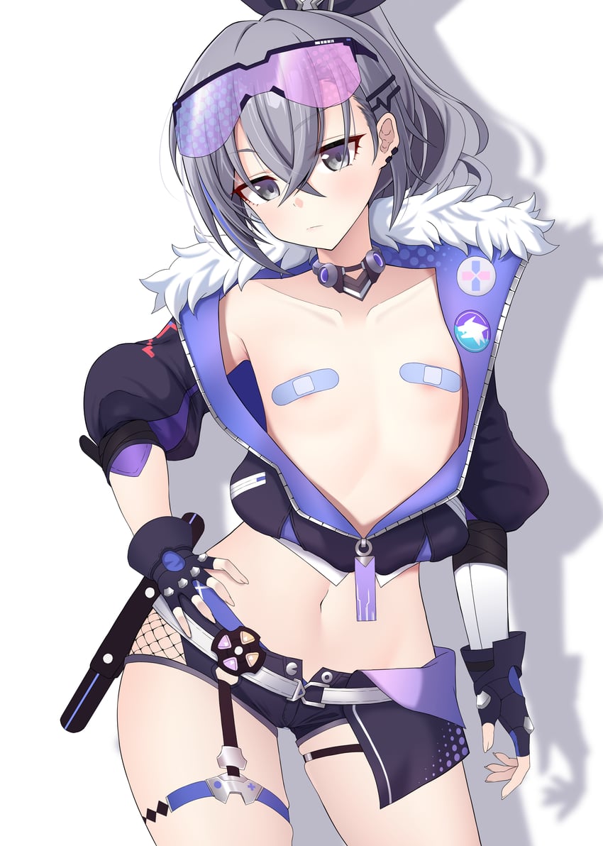 silver wolf (honkai and 1 more) drawn by hinata_kokage