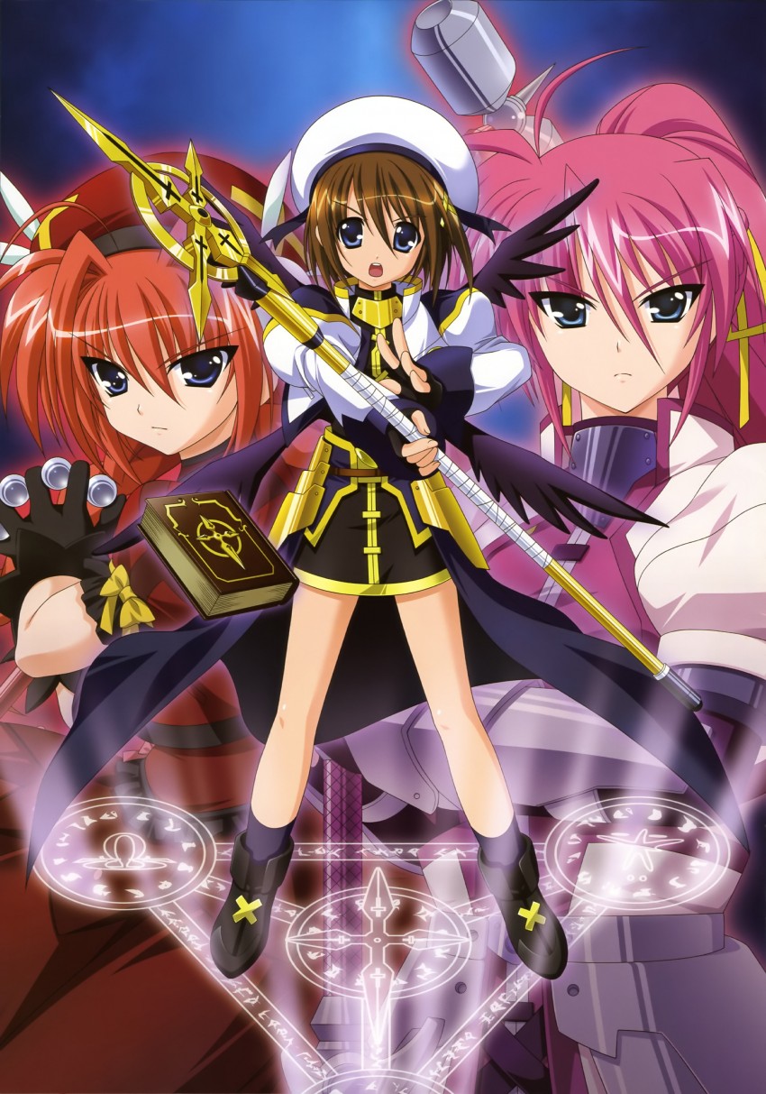yagami hayate, vita, signum, graf eisen, schwertkreuz, and 2 more (lyrical nanoha and 1 more) drawn by higa_yukari