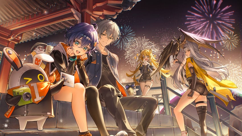 belle, wise, eous, yixuan, ju fufu, and 1 more (zenless zone zero) drawn by rity