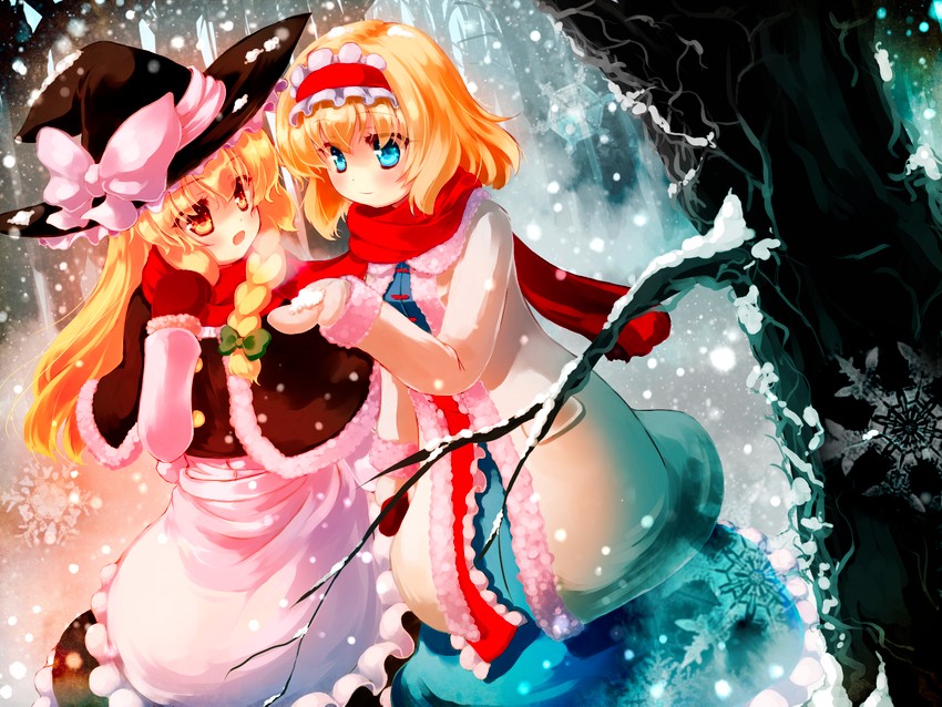 kirisame marisa and alice margatroid (touhou) drawn by gengetsu_chihiro