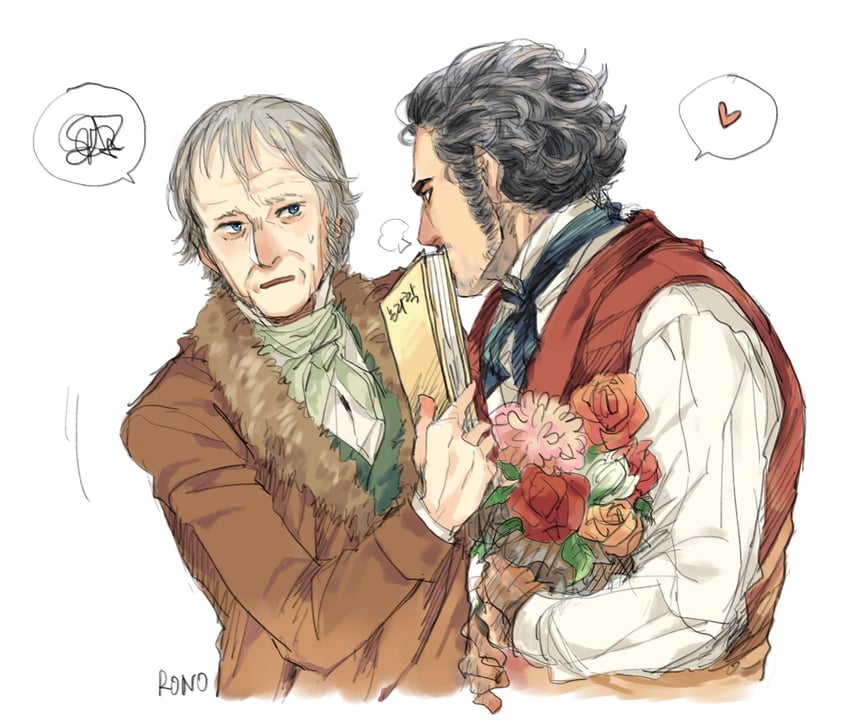 karl marx and georg hegel (real life) drawn by m0n7e_carl0