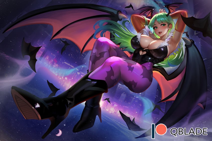morrigan aensland (darkstalkers) drawn by qblade