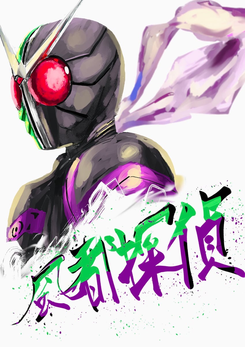kamen rider double (kamen rider and 2 more) drawn by xaaaci