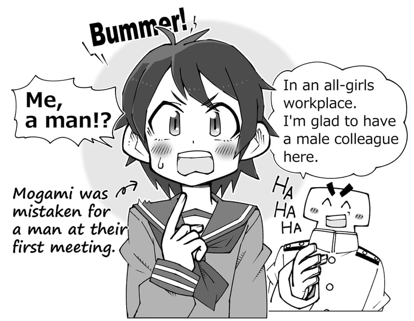 mogami and t-head admiral (kantai collection) drawn by shin_(shin_k009)