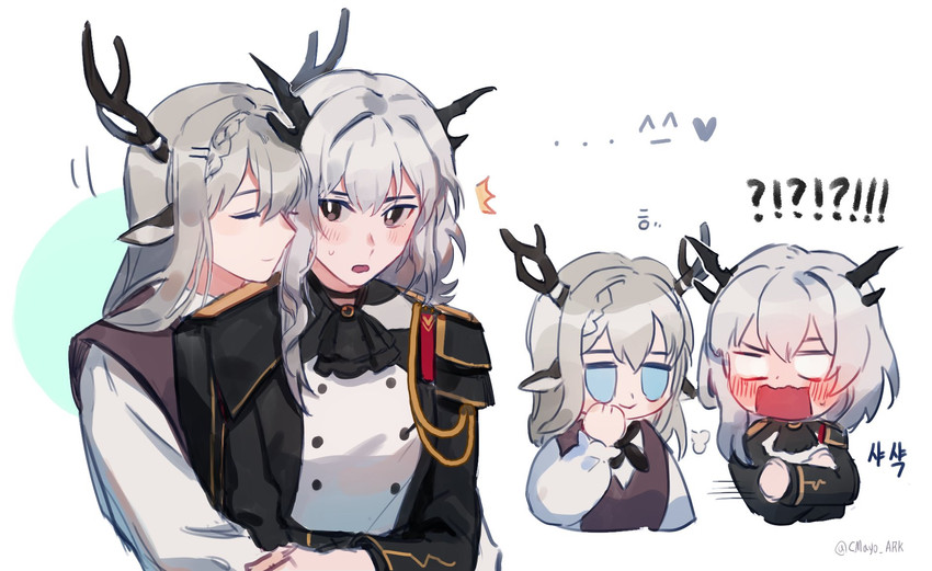 talulah, alina, and talulah the fighter (arknights) drawn by cmayo_ark
