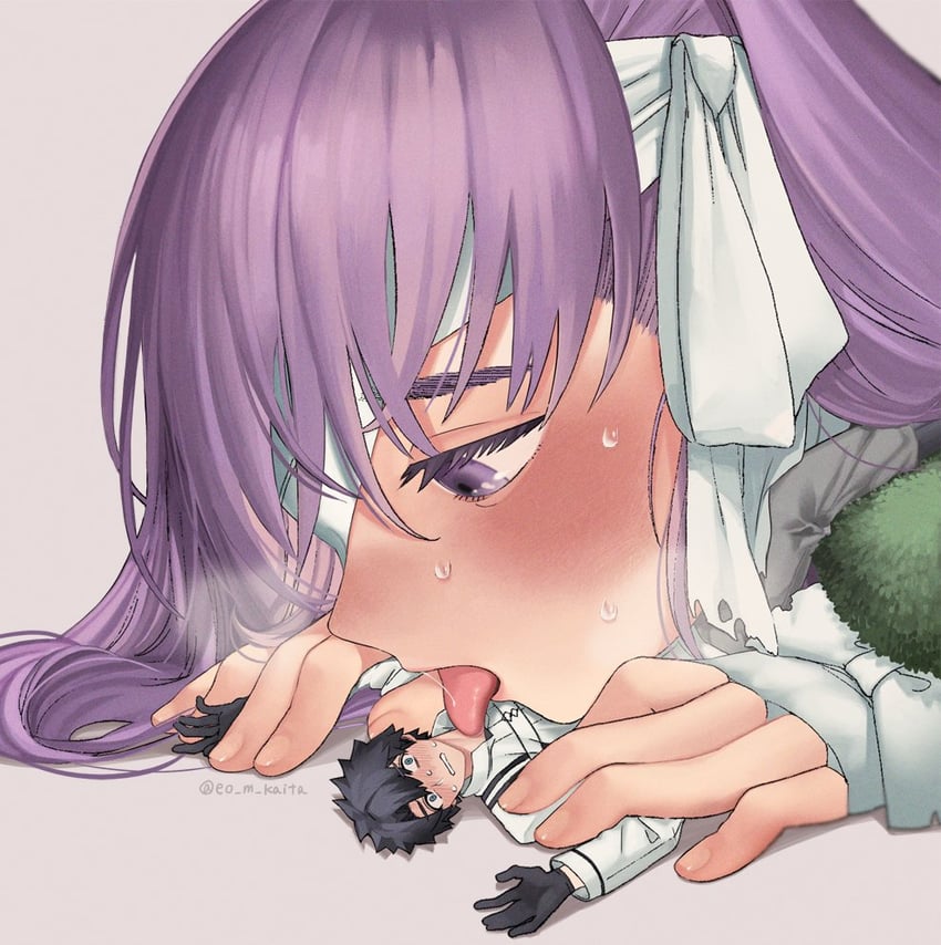 fujimaru ritsuka and kingprotea (fate and 1 more) drawn by kaita_(mokamilkcup)