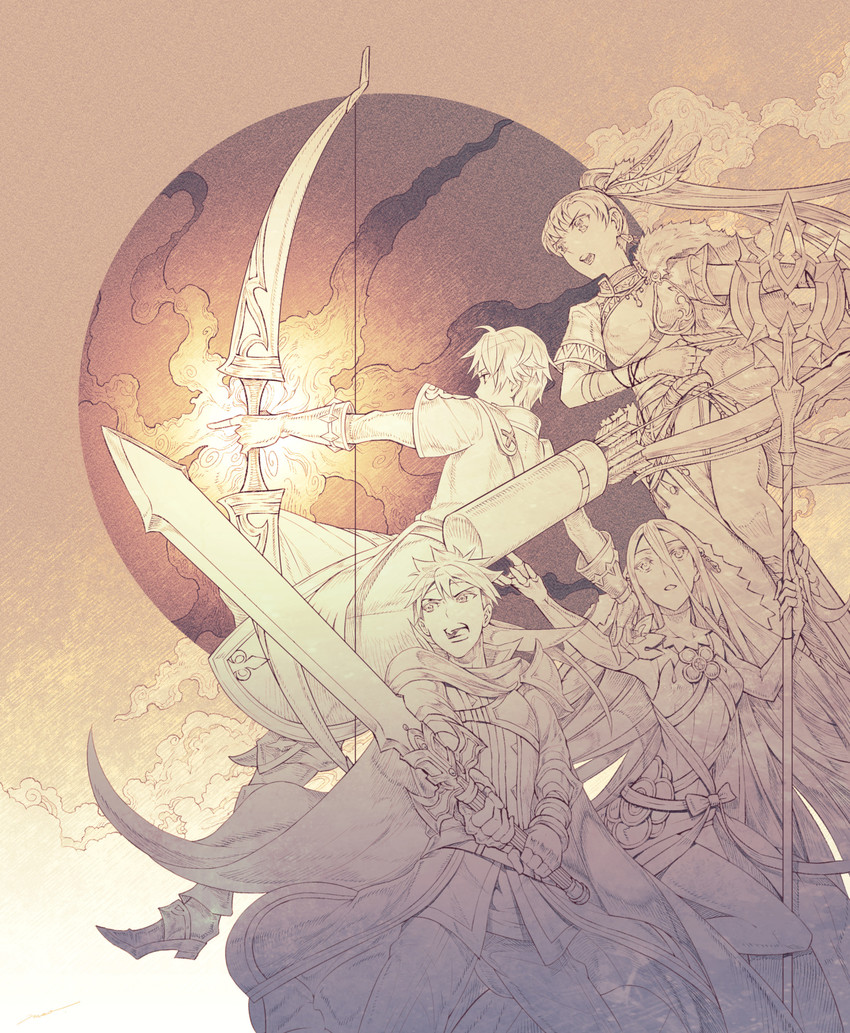 lyn, ike, and azura (fire emblem and 7 more) drawn by amao_miyuki