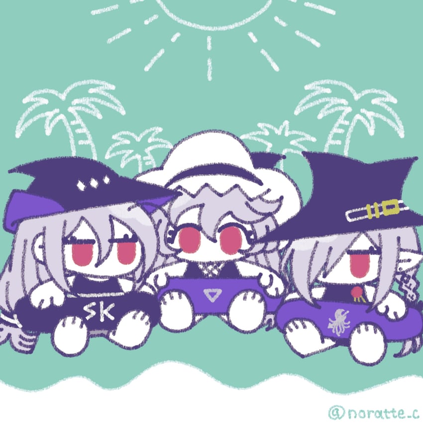 skadi, specter, and gladiia (arknights) drawn by nora_(petlico)