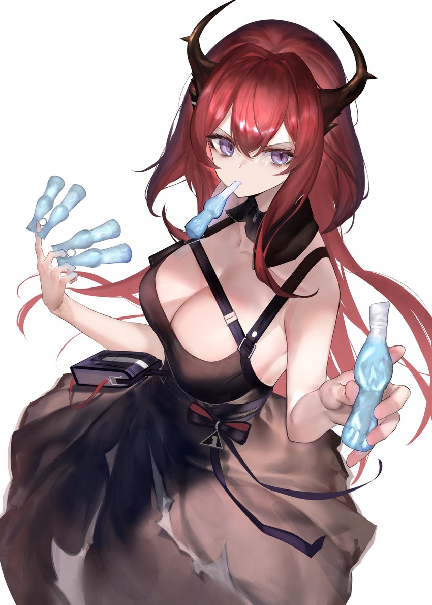 surtr (arknights and 1 more) drawn by inumata_ichini