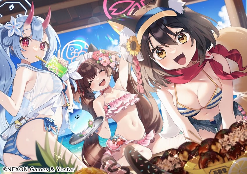izuna, chise, and shizuko (blue archive) drawn by sakura_yuki_(clochette)