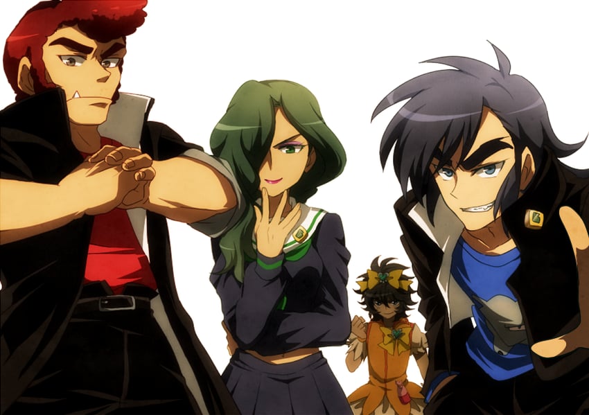 wolfrun, majorina, and akaooni (precure and 1 more) drawn by akasata