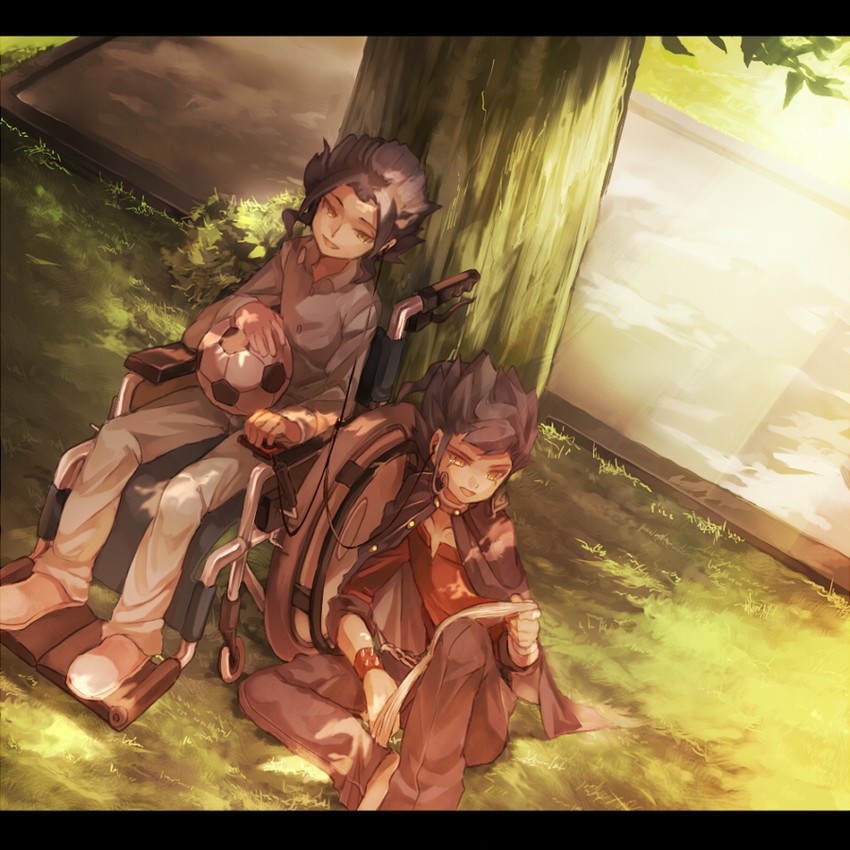tsurugi kyousuke and tsurugi yuuichi (inazuma eleven and 1 more) drawn by r04315