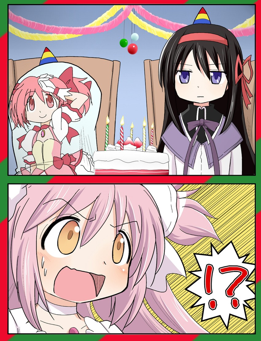 akemi homura, kaname madoka, and ultimate madoka (mahou shoujo madoka magica) drawn by shijiani
