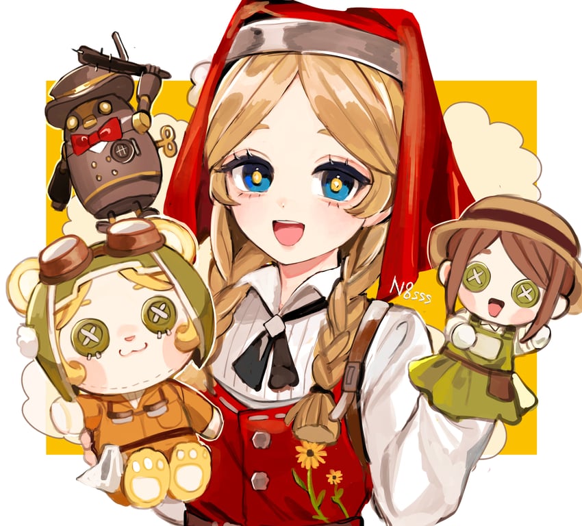 emma woods, tracy reznik, anne lester, and bonbon (identity v) drawn by hoge_(n8sss)