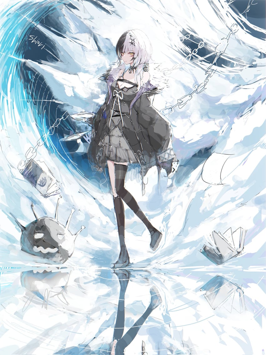 shiori novella and yorick (hololive and 1 more) drawn by hurybone