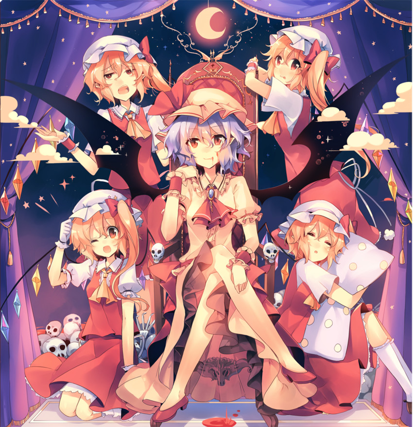 remilia scarlet and flandre scarlet (touhou and 1 more) drawn by kirero