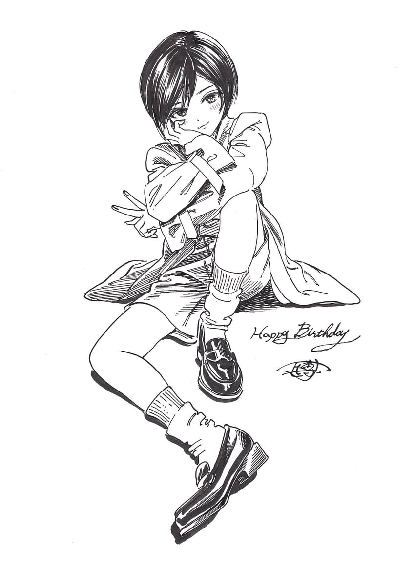 akebi yuwa (akebi-chan no serafuku) drawn by hiro_(dismaless)
