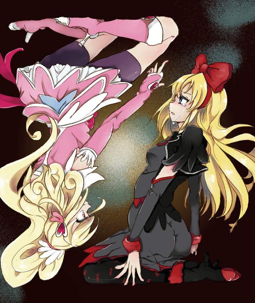 aida mana, cure heart, and regina (precure and 1 more) drawn by mahiru_(karatachi22)