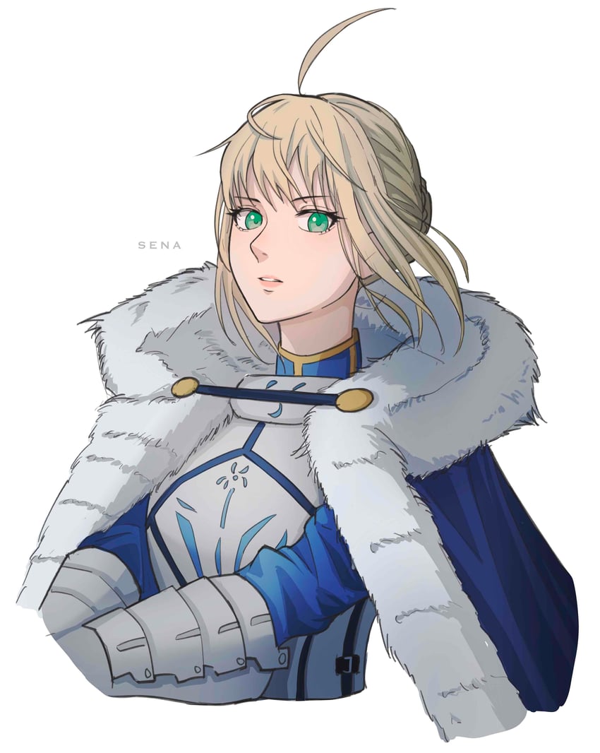 artoria pendragon and saber (fate and 1 more) drawn by senamashiro