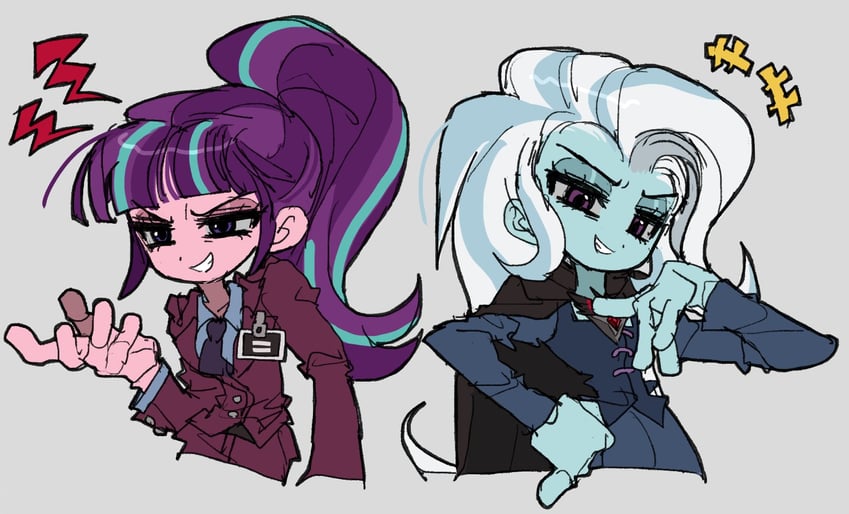 trixie lulamoon and starlight glimmer (my little pony and 2 more) drawn by jwnn