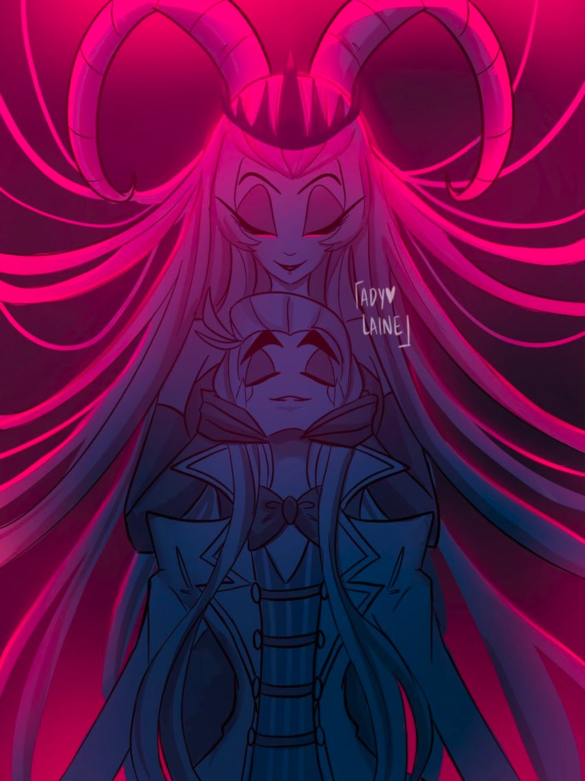 lucifer morningstar and lilith (hazbin hotel) drawn by adylaineart