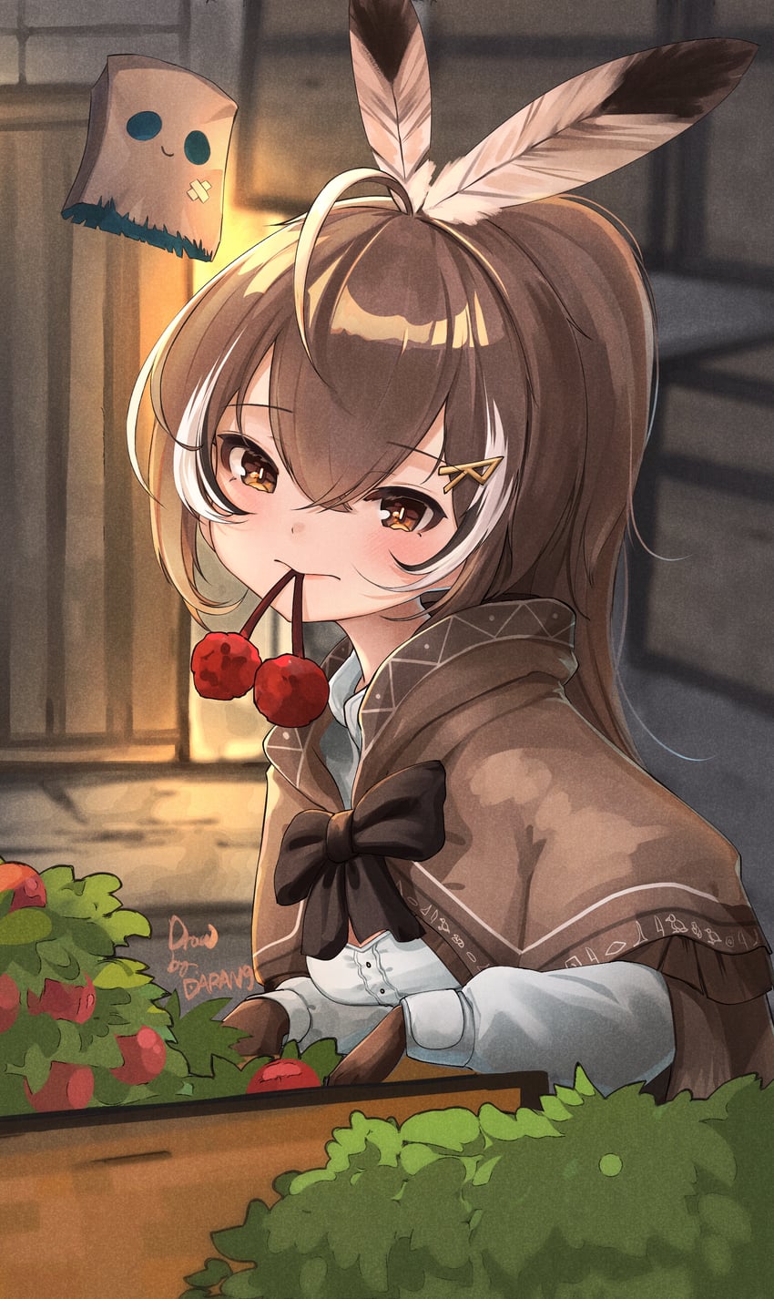 nanashi mumei and friend (hololive and 2 more) drawn by daran9