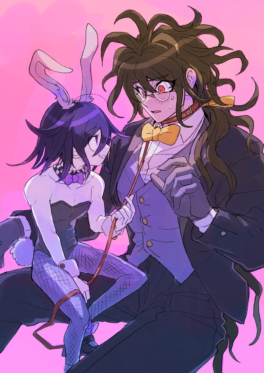 oma kokichi and gokuhara gonta (danganronpa and 1 more) drawn by kumakoro_(tetsupag)