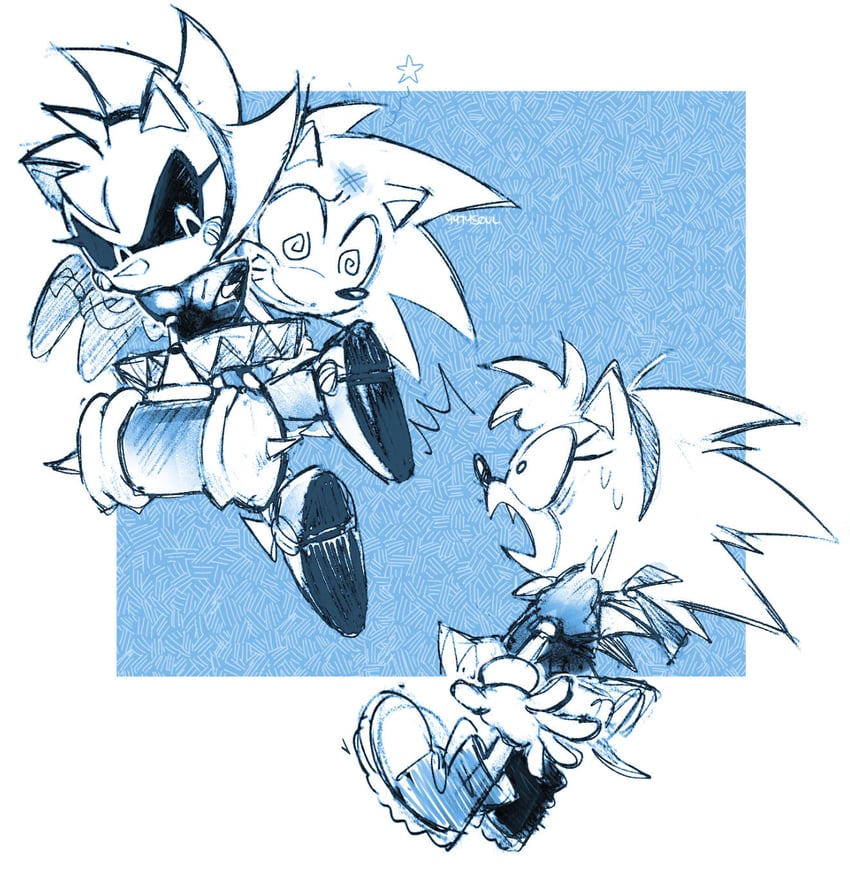 sonic the hedgehog, amy rose, classic amy, and metal amy (sonic and 1 more) drawn by 9474s0ul