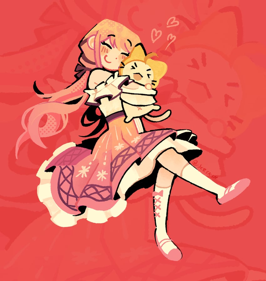 nikki, momo, and perfect start (nikki and 1 more) drawn by jerry_(jersksh)