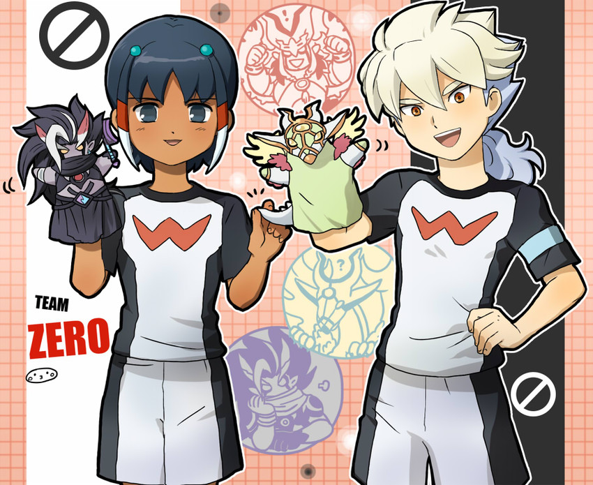 hakuryuu, shuu, seijuu shining dragon, and ankokushin dark exodus (inazuma eleven and 1 more) drawn by mizuhara_aki