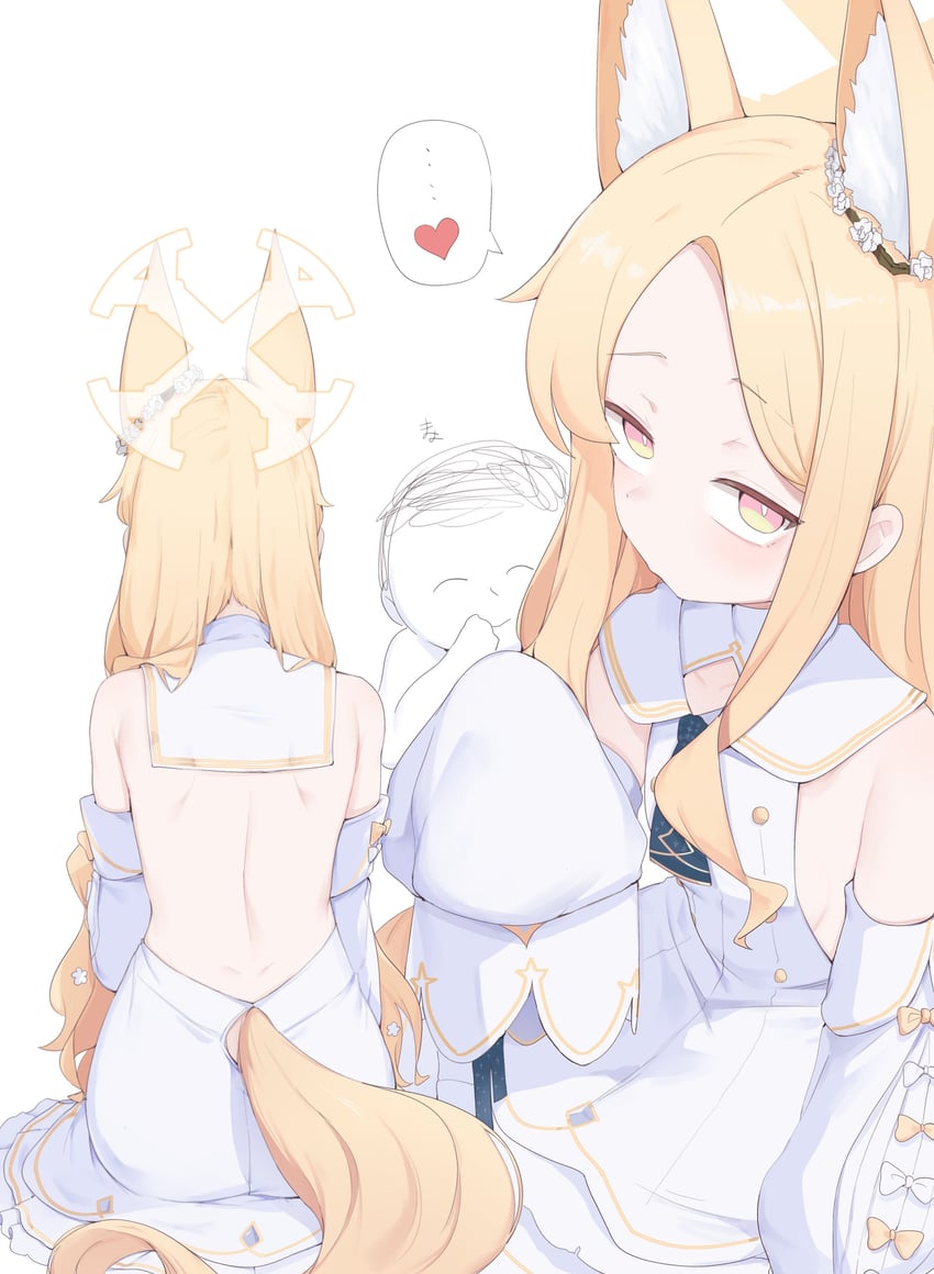 sensei, doodle sensei, and seia (blue archive) drawn by gurenola
