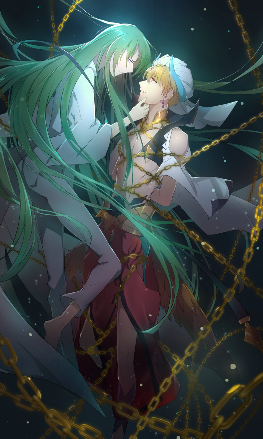 enkidu and gilgamesh (fate and 2 more) drawn by lv_zhu_xuan