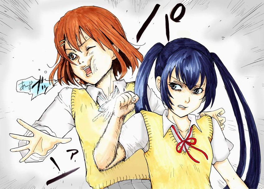 nakano azusa and hirasawa yui (k-on!) drawn by alice_kei_(lemon-jiru)