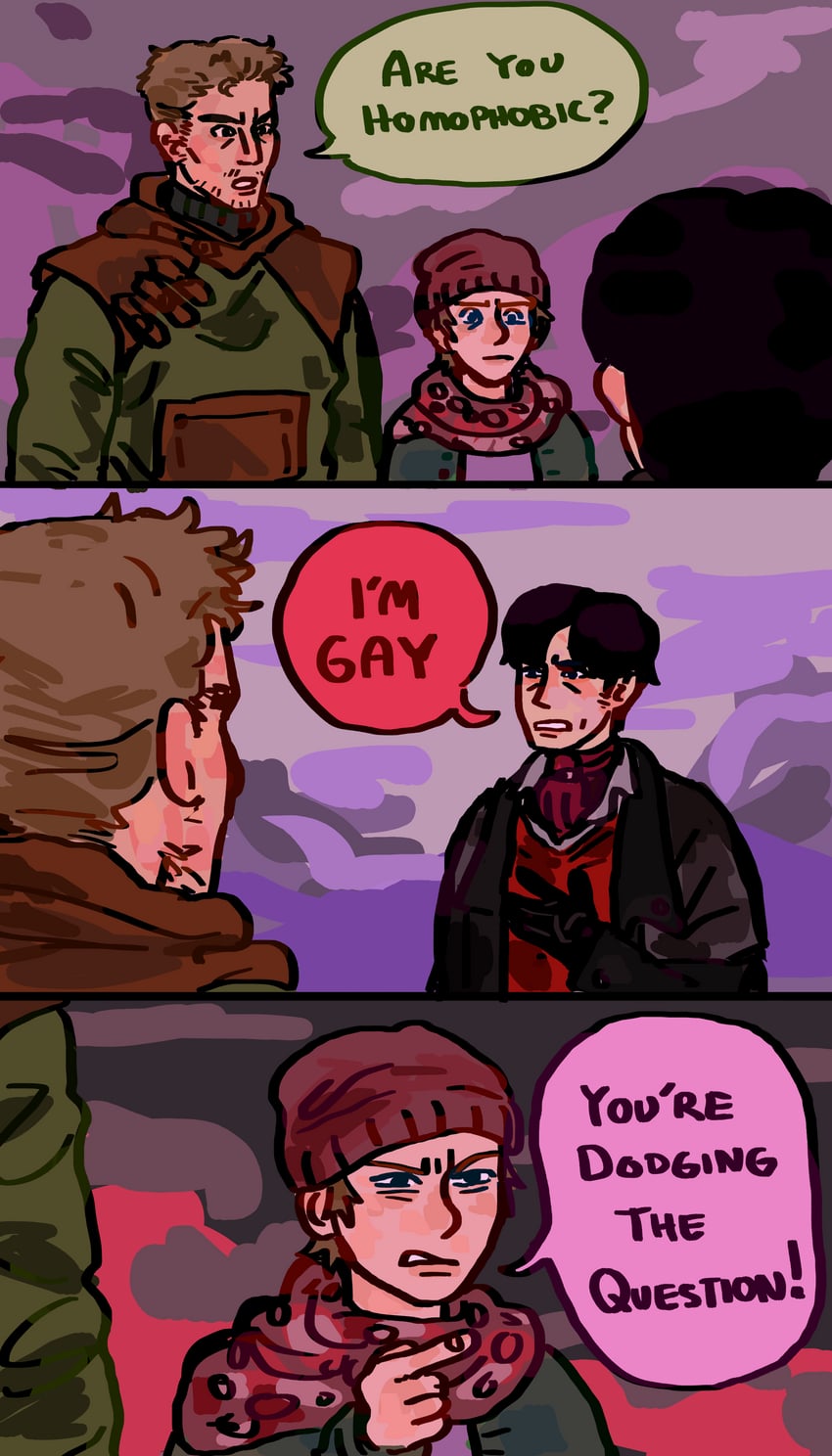artemy burakh, daniil dankovsky, and clara (pathologic and 1 more) drawn by rackofhis
