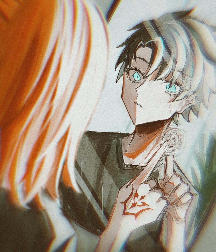 fujimaru ritsuka (fate and 1 more) drawn by monokeshigo6